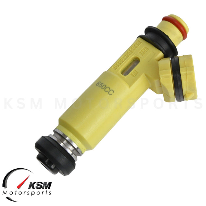 4x 650cc for MAZDA OEM 04-08 RX8 RX7 13B Miata fit Denso yellow fuel injectors
