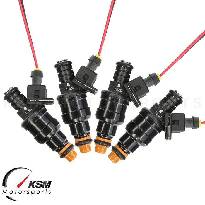 4 injecteurs de carburant 750 cc 70 LB pour Bosch E30 S14 M10 Turbo DOHC TT