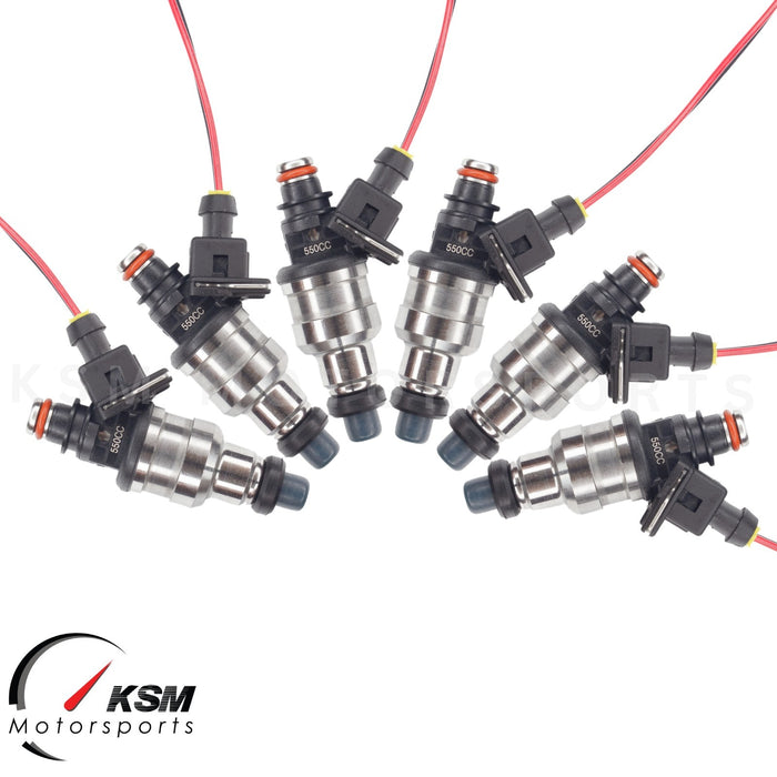 6 x 550cc Fuel Injectors for Nissan Skyline Toyota Supra Turbo RB26DETT