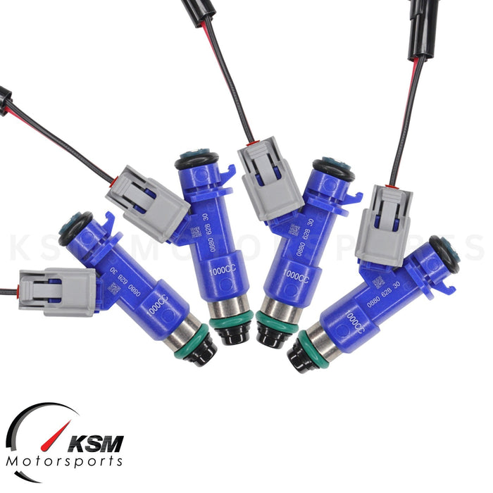 4 x 1000cc fuel Injectors with Plug & Play OBD2 adapters for Honda Acura RDX