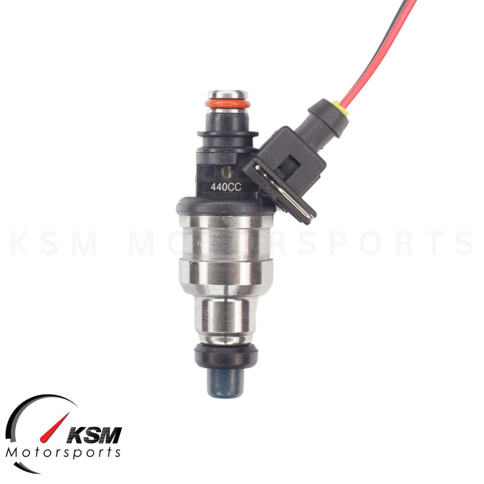 2 x 440cc 42lb Fuel Injectors Fit Mazda Turbo RX7 RX8 FC3S 13B 20B REW GT R3 2