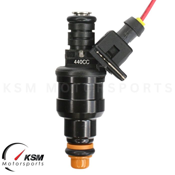 Set 6 x  440cc 42LB Fuel Injectors Wide fit Bosch Chevy GMC V6 3.8L 2.8L Turbo