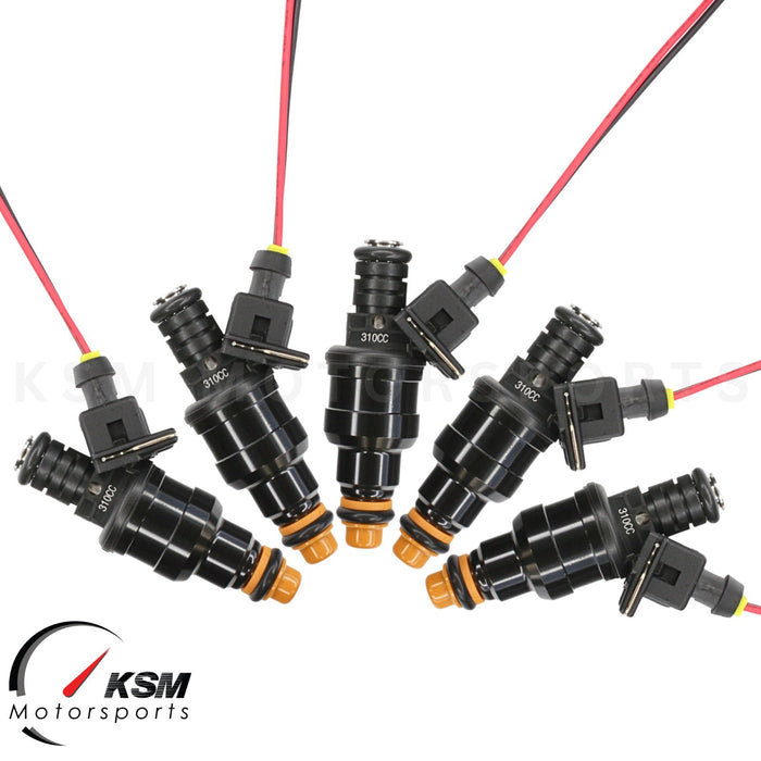 5x 310cc 30lb Fuel Injectors for Volvo S40 V50 S60 XC90 C70 Turbo Fit Bosch EV1