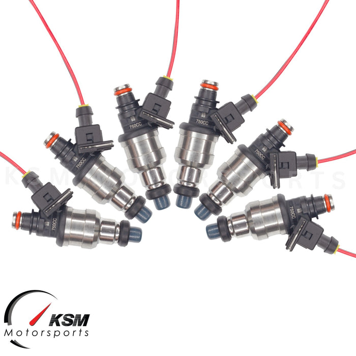 6 x 750cc 70LB Fuel Injectors for Honda Acura NSX VTEC DOHC