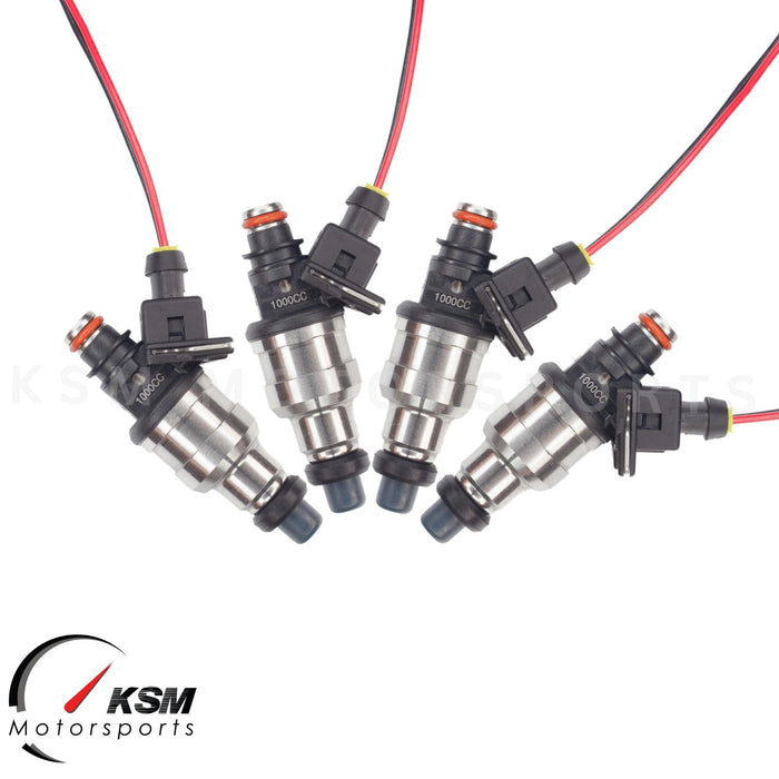 4 x 1000cc Fuel Injectors for EVO 7 8 9 RX-7 FC3S 13B 20B 4AGE 4G63T e85