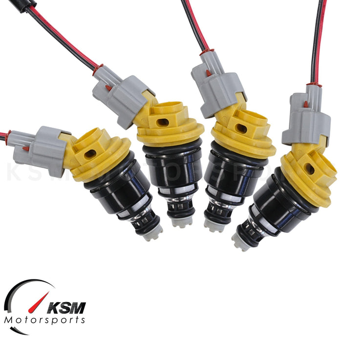 4 x 550cc 555cc Fuel Injectors for Nissan Nismo SR20DET 180sx 200sx Silvia E85