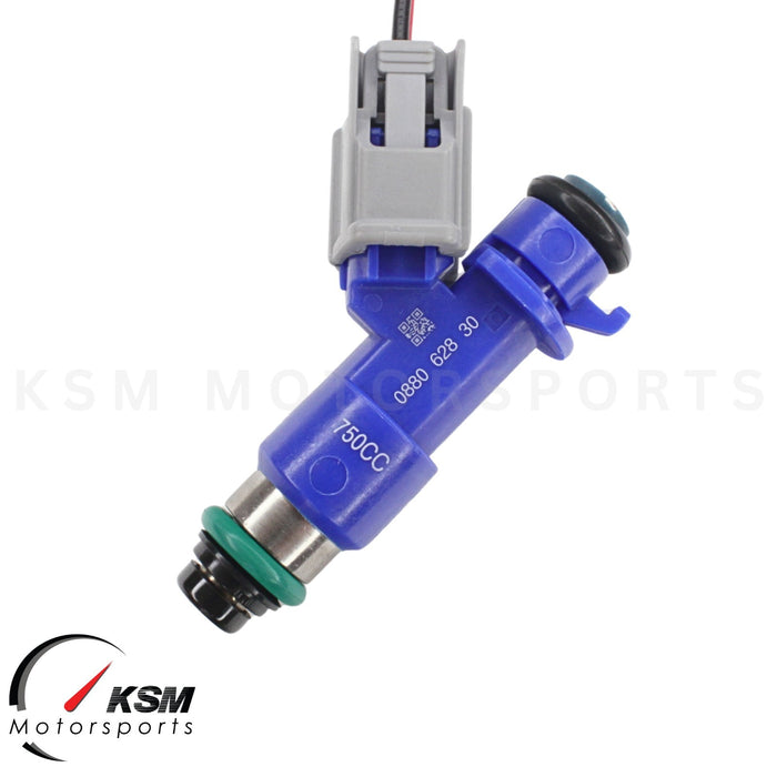 4 x 750cc fuel Injectors with Plug & Play OBD2 adapters for Honda Acura RDX
