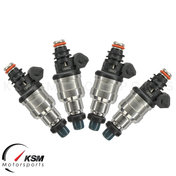 4x 1300cc Fuel Injectors for Civic Integra Acura all D B F H K ZC VTEC w/ clips