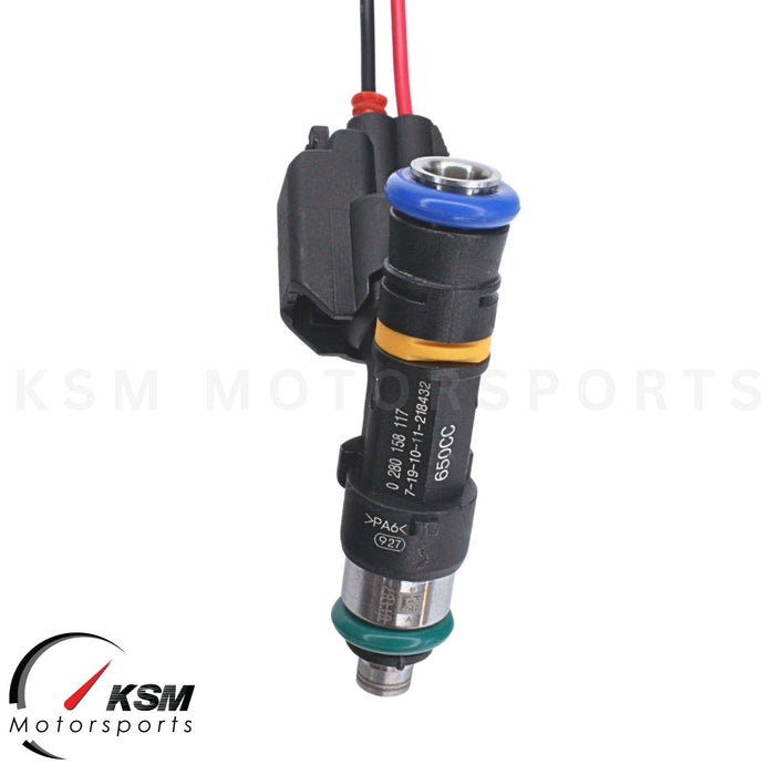 Set 4 650cc fuel injectors for MITSUBISHI EVO X 4B11T Fit BOSCH EV14 Evolution