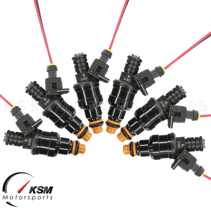 Set 6 x  310cc 30LB Fuel Injectors Wide fit Bosch Chevy GMC V6 3.8L 2.8L Turbo