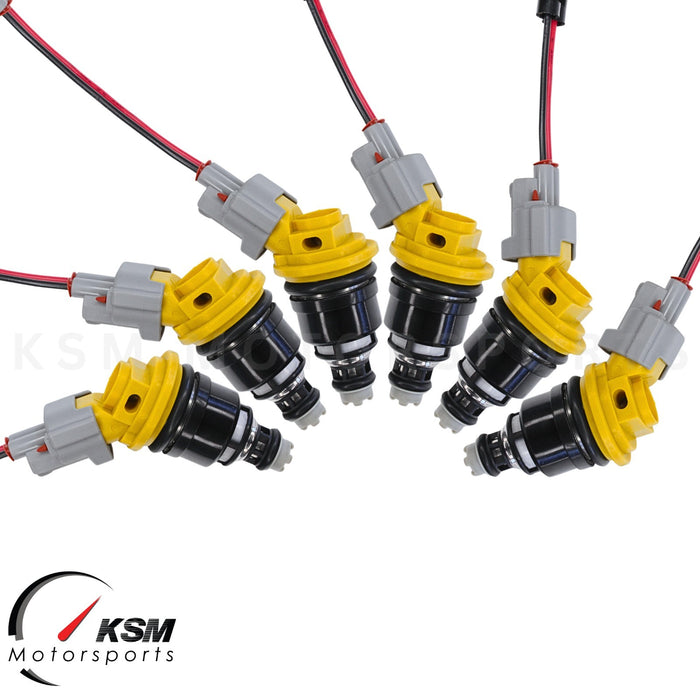 6 x 550cc 555cc Fuel Injectors for Nissan NISMO SKYLINE R33 GTS-T RB25DET E85
