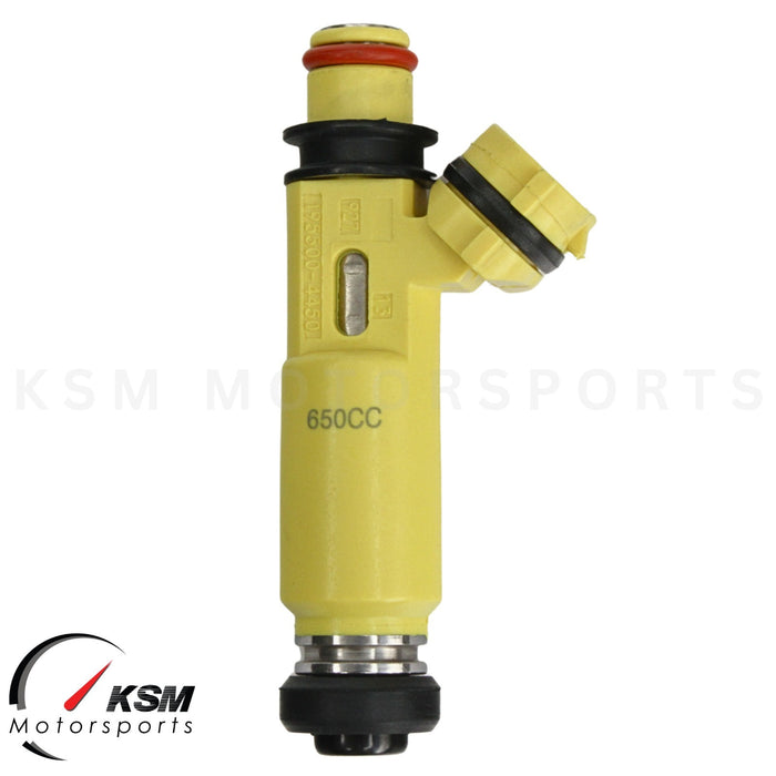 4x 650cc for MAZDA OEM 04-08 RX8 RX7 13B Miata fit Denso yellow fuel injectors