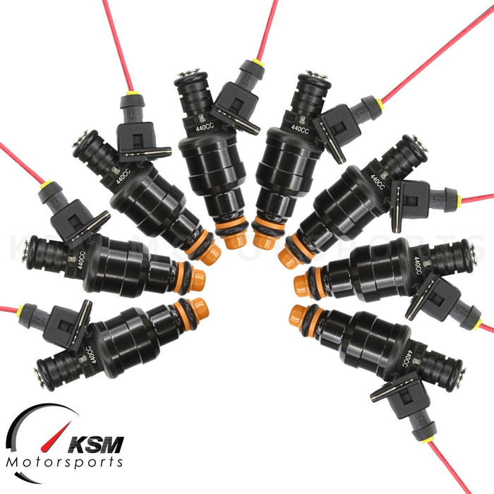 8 x 440cc 42LB EV1 Fuel Injectors for GM LT1 LS1 LS6 Ford Mustang SOHC DOHC BMW