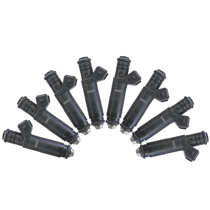 8x Fuel Injectors 95lb 1000cc High Impedance Long Style FI114961 EV1 plug (60mm)