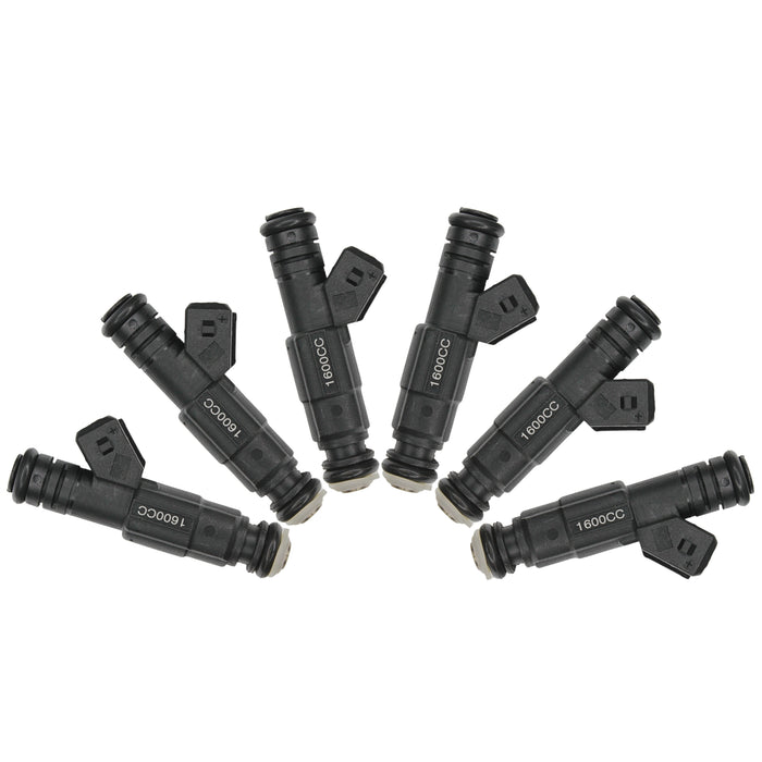 6x Fuel Injectors 1600cc 152lb Gen III EV6 (Long) / EV1 Jetronic Plug / E85 safe