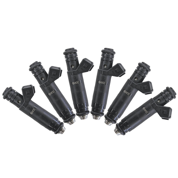 6 x Fuel Injectors 52lb 550cc High Impedance Long Style FI114961 EV1 plug 60mm