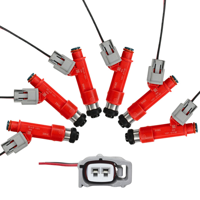 6 x 310cc Fuel Injectors for Nissan RB20DET RB26DETT R32 R33 R34 GTR fit DENSO