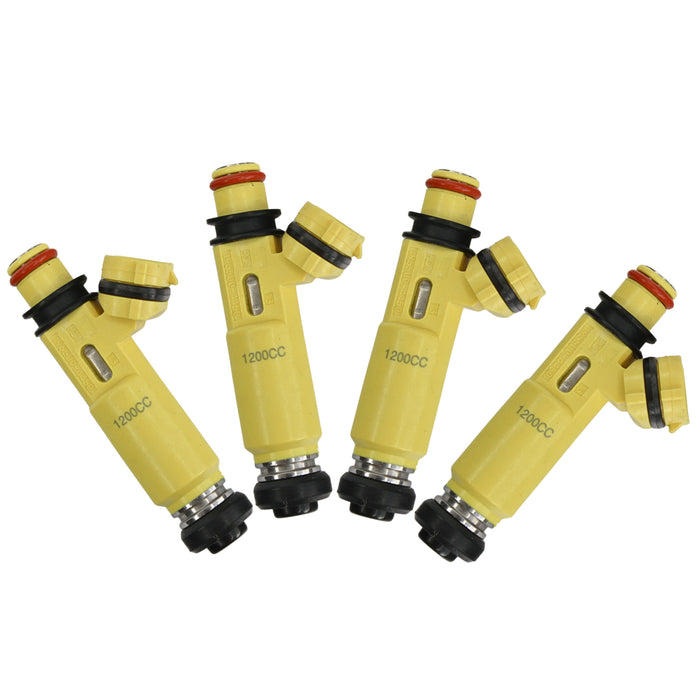 4x 1200cc for MAZDA OEM 04-08 RX8 RX7 13B Miata fit Denso yellow fuel injectors