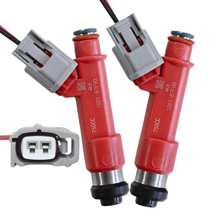 2 x 750cc Fuel Injectors 70lb for Mazda RX-7 13B FC3S 1.3L Turbo High Impedance