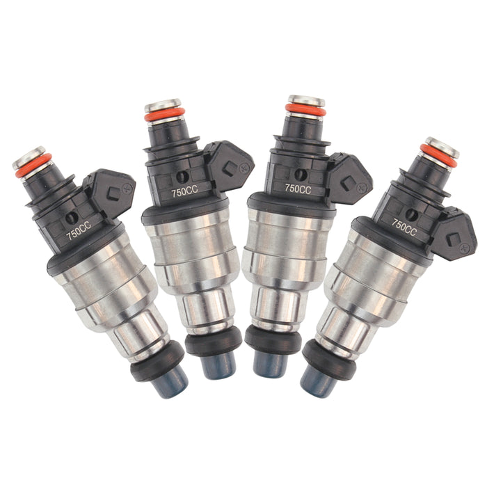 Satz mit 4 750-cc-Einspritzdüsen für EVO 7 8 9 RX-7 FC3S 13B 20B 4AGE 4G63T
