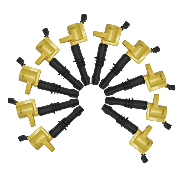 10 x Ignition Coils For 2005-2008 Ford F-550 Super Duty F-53 Motorhome 6.8L V10