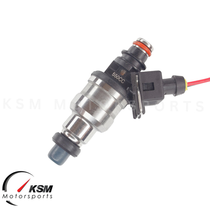 4 x 550cc Fuel Injectors for Civic Integra Acura all D B F H K ZC VTEC w/ clips