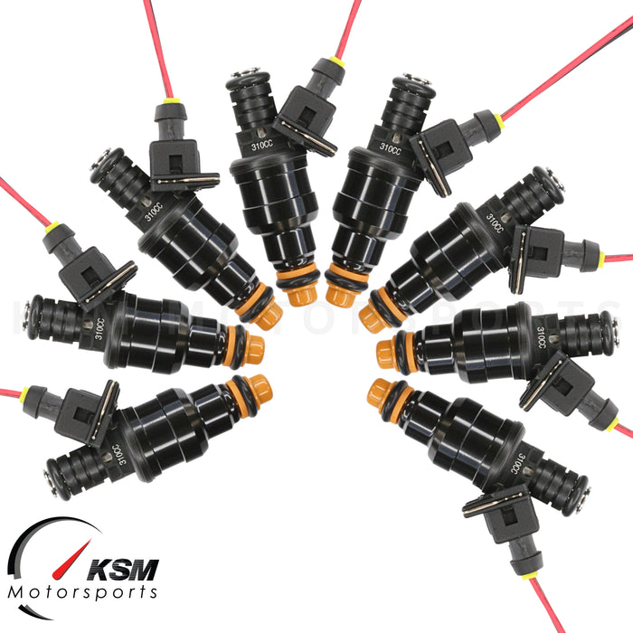 8 x 310cc 30LB EV1 Fuel Injectors for GM LT1 LS1 LS6 Ford Mustang SOHC DOHC BMW