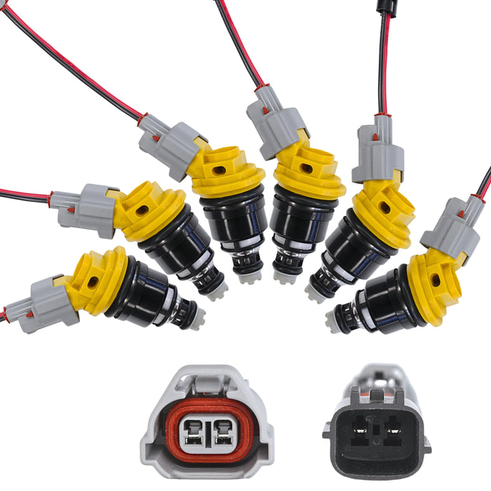 6 x 550cc 555cc Fuel Injectors for Nissan NISMO SKYLINE R33 GTS-T RB25DET E85