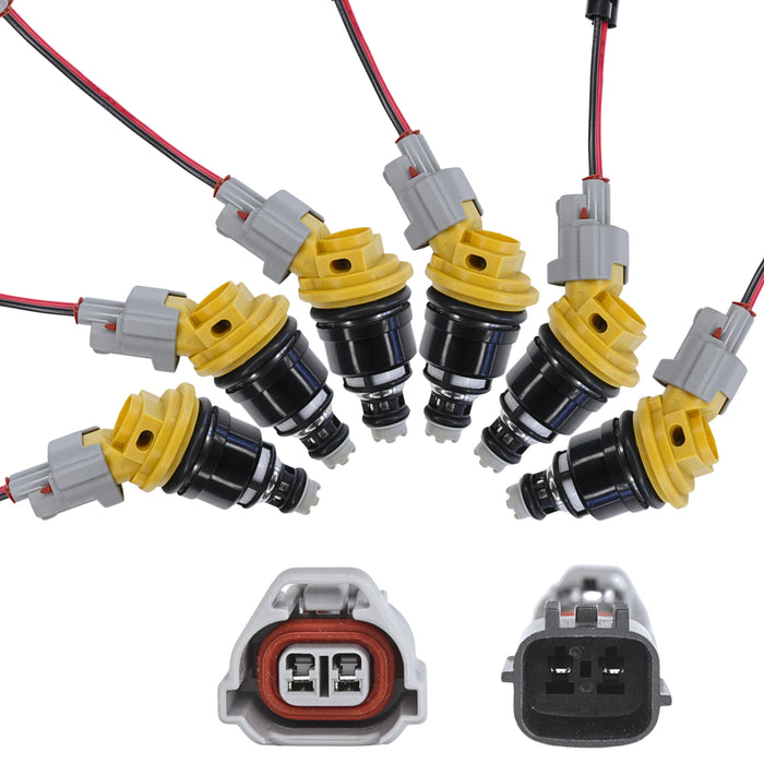 6 x 550 cc 555 cc Einspritzdüsen für Nissan NISMO SKYLINE R33 GTS-T RB25DET E85