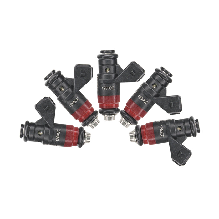 5x 114lb 1200cc fit Deka Compact Short Fuel Injector FI114700 EV1 High Impedance