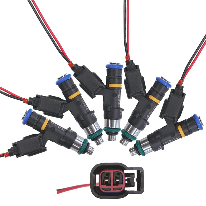5x High Impedance Fuel Injectors 52lb 550cc EV14 Standard body USCAR plug 48.5mm
