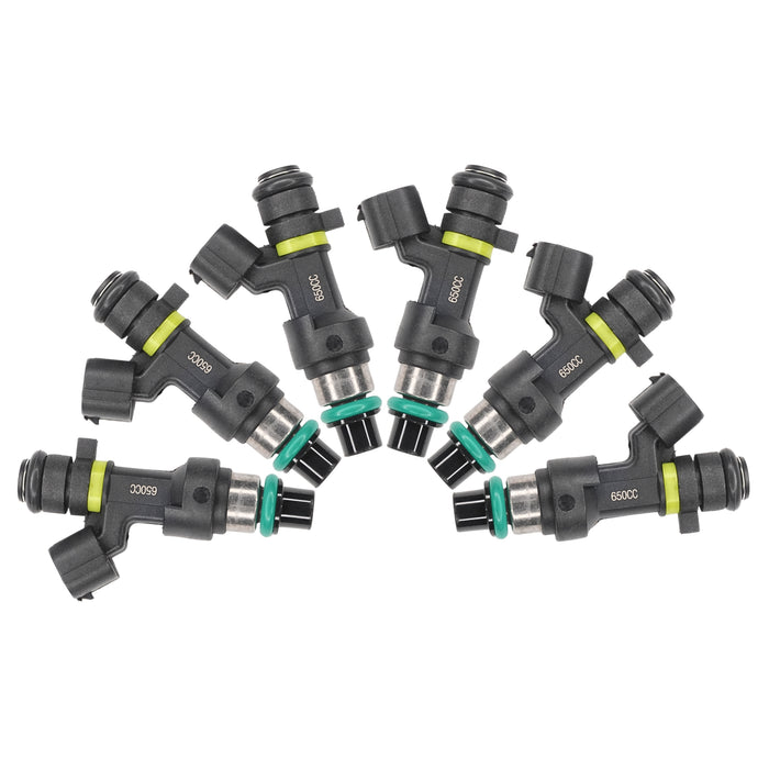 6 x 650cc turbo fuel injectors 62lb direct Fit Nissan GTR R35 350Z G35 M35 DENSO