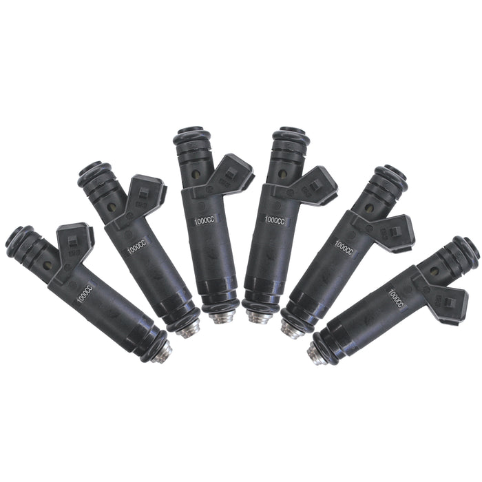 6x Fuel Injectors 95lb 1000cc High Impedance Long Style FI114961 EV1 plug (60mm)