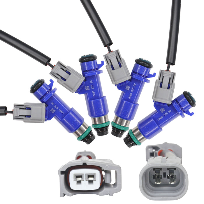 4 x 410cc fuel Injectors with Plug & Play adapters for Honda Acura RDX