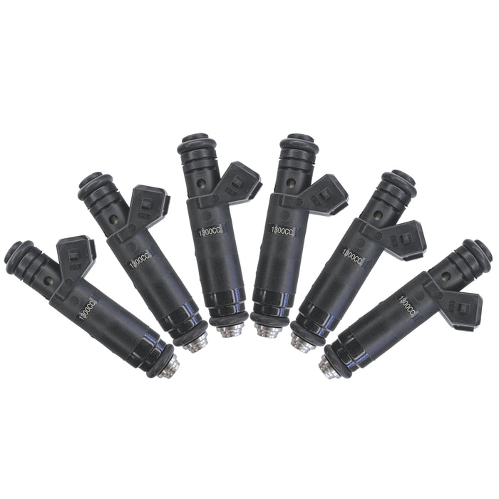 6 x Fuel Injectors 124lb 1300cc High Impedance Long Style FI114961 EV1 plug 60mm