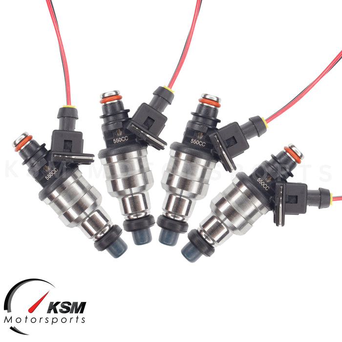 4 injecteurs de carburant 550 cc pour Honda OBD1 OBD2 B16 B18 B20 D15 D16 D18 F22 H22.