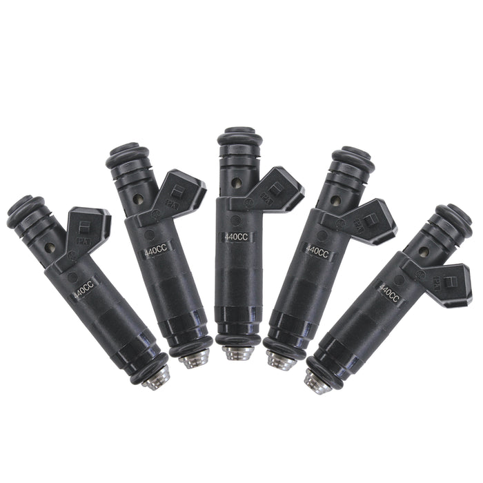 5 x Fuel Injectors 42lb 440cc High Impedance Long Style FI114961 EV1 plug 60mm
