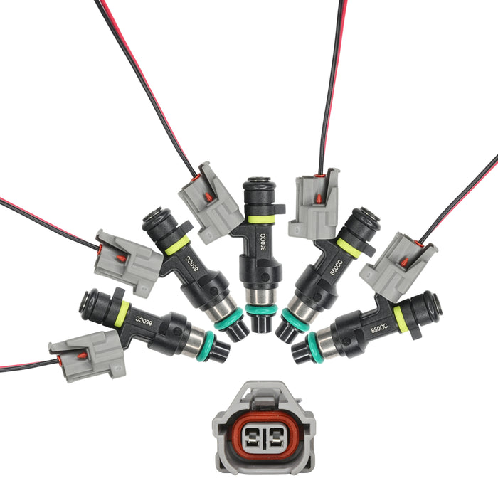 5 850cc-Einspritzdüsen mit hohem OHMS für 2009–2010 Ford Focus MK2 RS ST225, passend für DENSO
