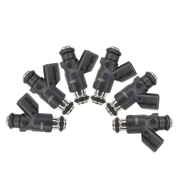 6 x 650cc fit Delphi Short Fuel Injectors FIT Commodore V6 VN > VY 60lb FLEX