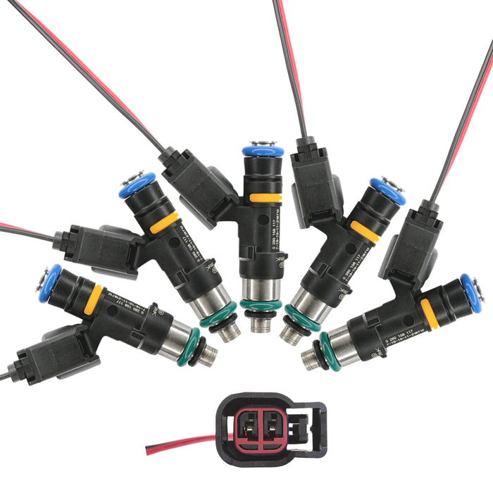 5 x 1300cc 124lb fuel injector for FORD FOCUS MK2 2.5T RS ST fit BOSCH EV14 E85