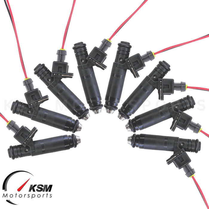8 x 630cc fit Siemens Deka 60lb Fuel Injectors EV1 Chevy Ford LS1 LT1 LSX V8 e85
