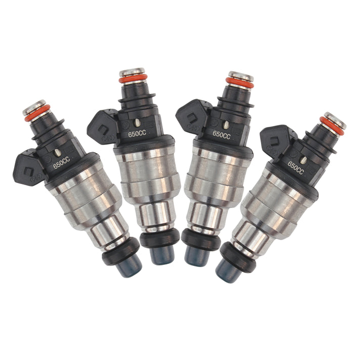 4 x 650CC Fuel Injectors for EVO 7 8 9 RX-7 FC3S 13B 20B 4AGE 4G63T E85