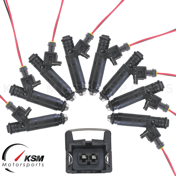 8 x 630cc fit Siemens Deka 60lb Fuel Injectors EV1 Chevy Ford LS1 LT1 LSX V8 e85