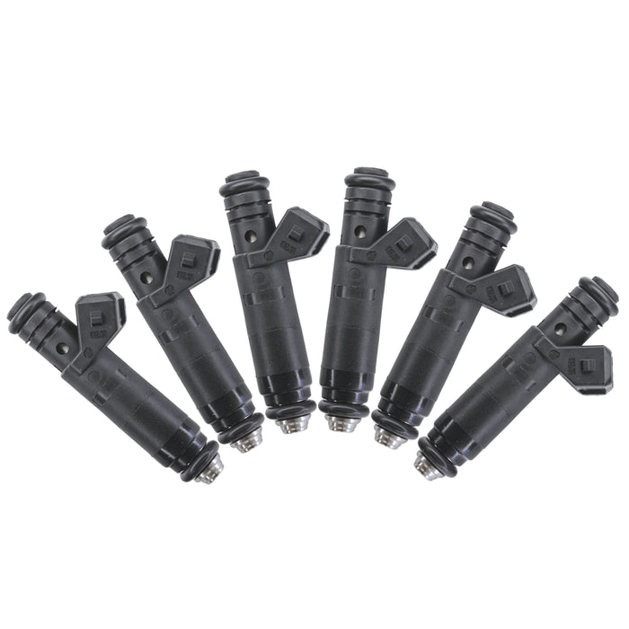6 x Fuel Injectors 60lb 630cc High Impedance Long Style FI114961 EV1 plug (60mm)