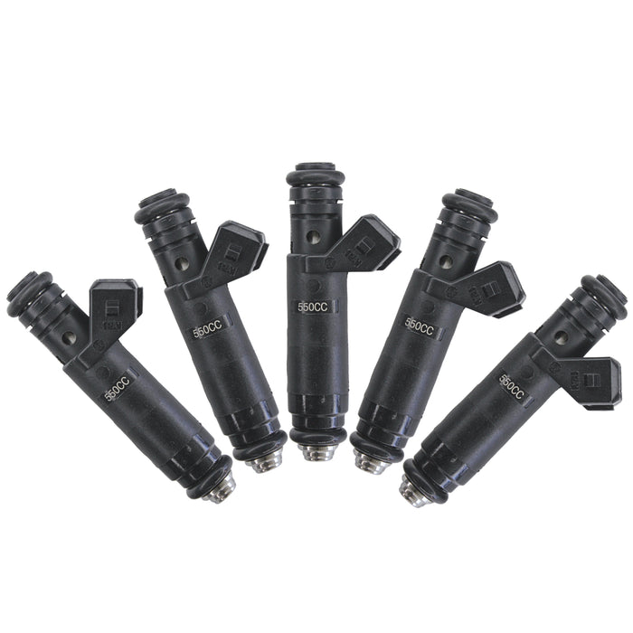 5 x Fuel Injectors 52lb 550cc High Impedance Long Style FI114961 EV1 plug 60mm