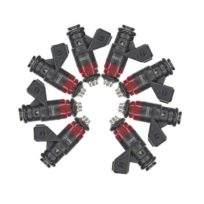 8 injecteurs de carburant courts compacts Deka FI114700 EV1 haute impédance, 52 lb 550 cc 