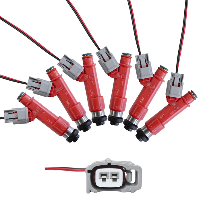 750cc Fuel Injectors for Nissan RB20DET RB26DETT R32 R33 R34 GTR E85 fit DENSO