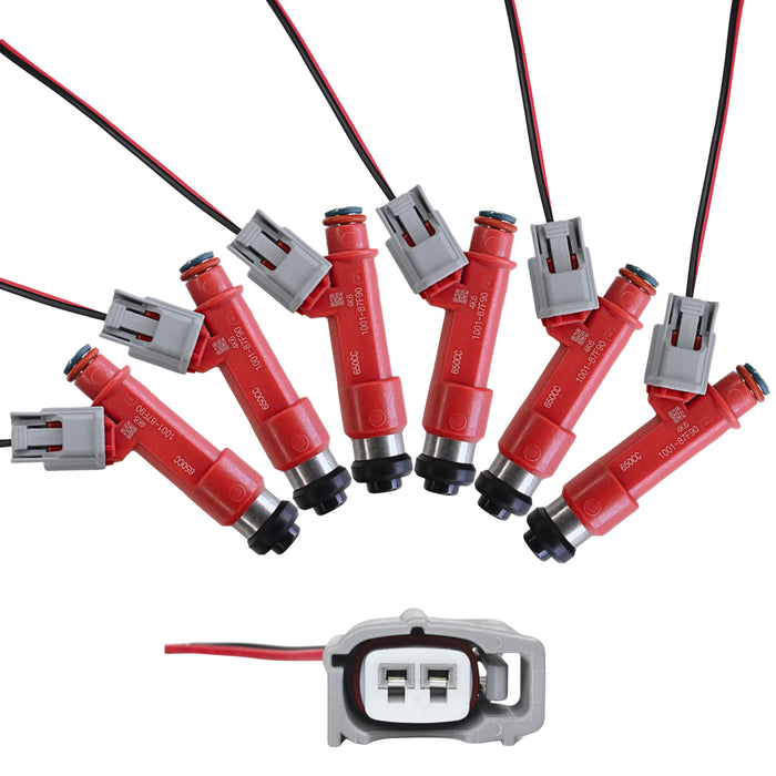 650cc Fuel Injectors for Nissan RB20DET RB26DETT R32 R33 R34 GTR E85 fit DENSO