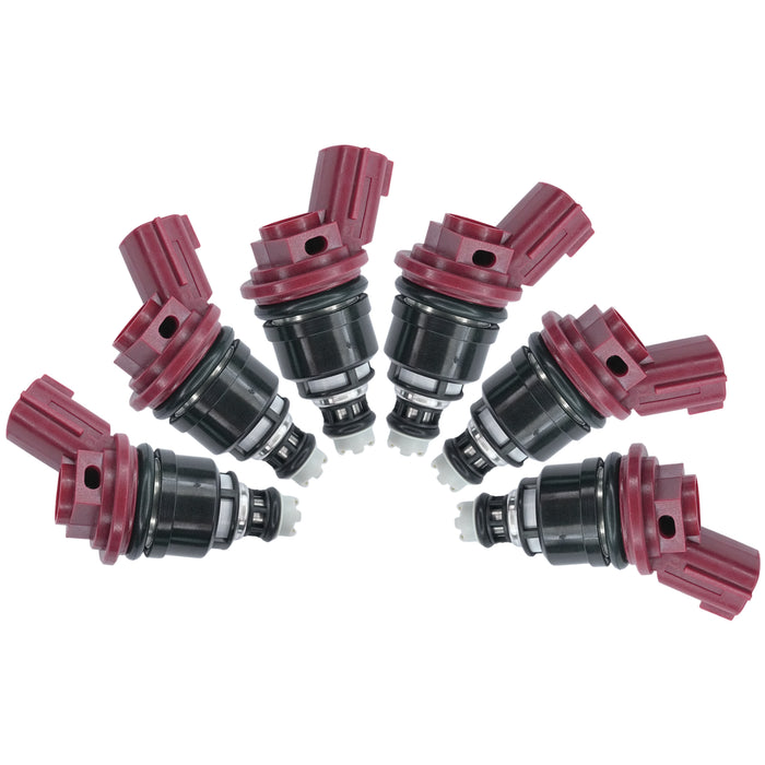 6x 740cc side feed fuel injectors RR544 for Nissan Fairlady Z Z32 300ZX VG30DETT