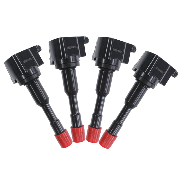 4 x Ignition Coil for 03-05 Honda Civic Hybrid Sedan L4 1.3L Front 30520-PWA-S01